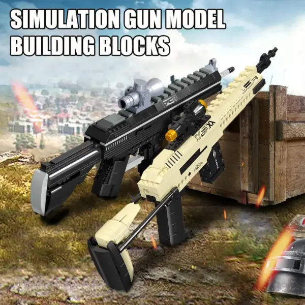 Military Series Desert Eagle Pistol MK14 Building Blocks Set - Image 2