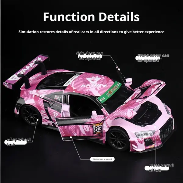 32 Audi R8 LMS Cup Diecast Car Model - Image 3