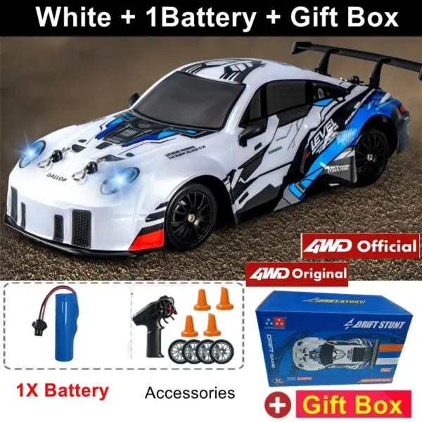 4WD RC Drift Car with LED Lights and Remote - Image 19