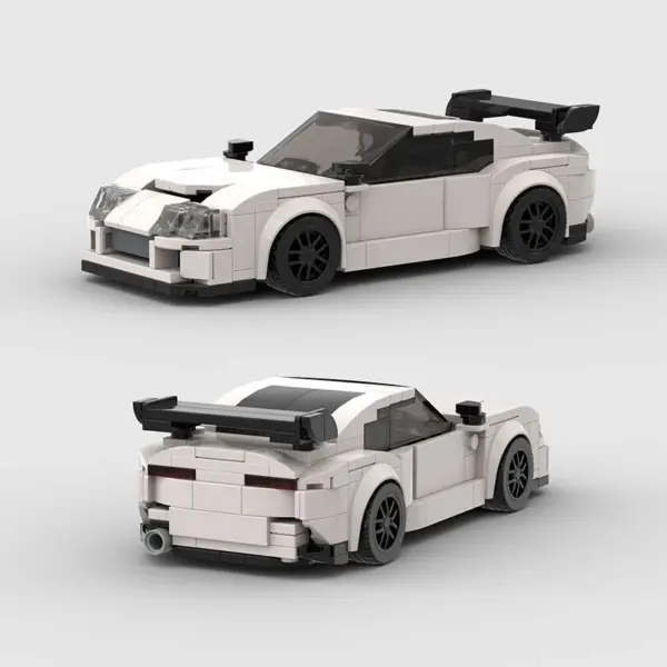 Stylized Building Block Toy Car - Image 2
