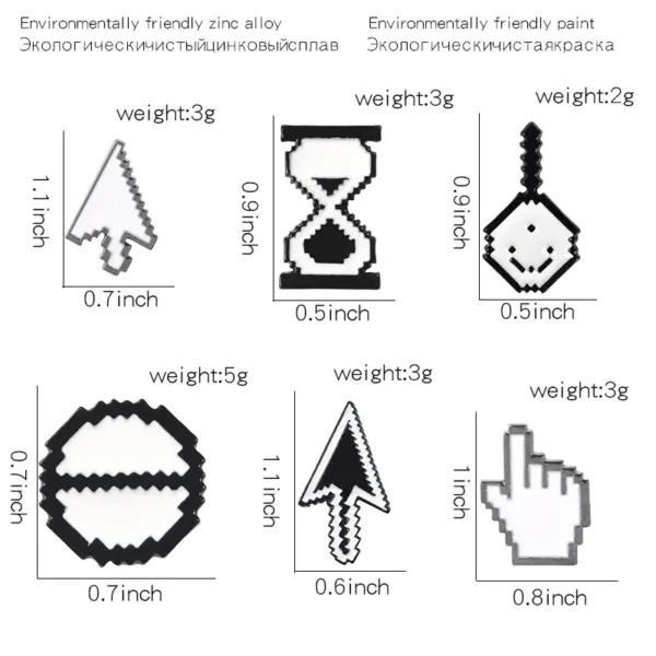 Pixel Cursor Photoshop Toolbar Brooch Pins - Image 6