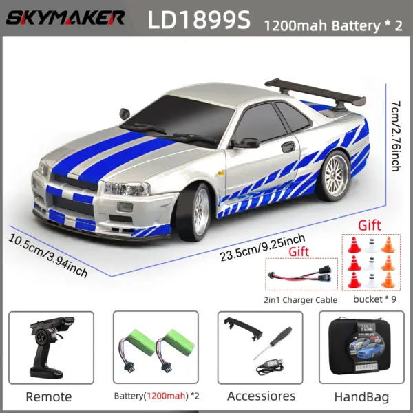 Skymaker LD1899 1/18 RC Drift Car - Image 13