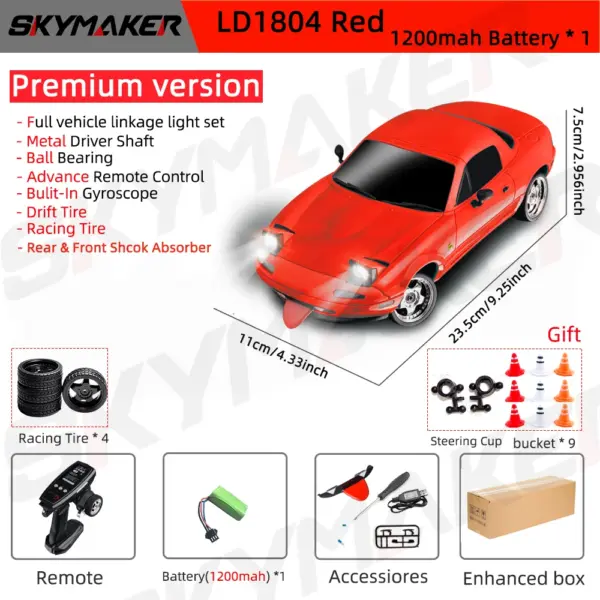 1/18 Skymaker RC Drift Car with Gyroscope - Image 10