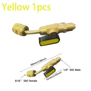 Refrigerant Ball Valve Adapter 1/4 inches SAE 24 Seaf876e5aa5f4d35b2d8c622f79ab2102