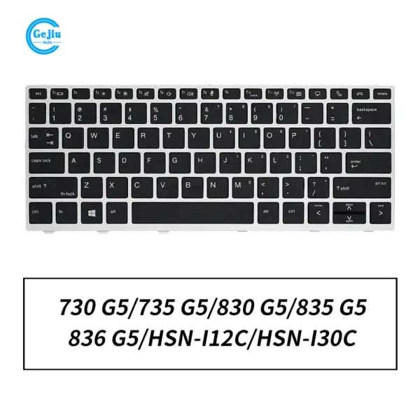 HP EliteBook Keyboard for 730G5 735G5 830G5 - Image 3