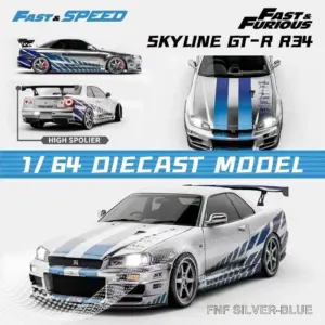 Skyline R34 Z-Tune 1:64 Die-Cast Model Car 45 Seb9c115dfaac4193a466db226e068adeX