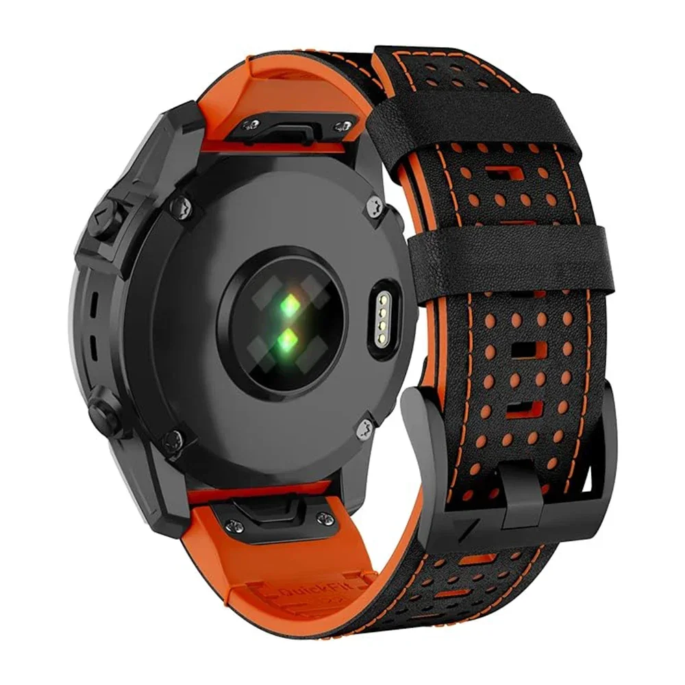 Garmin Fenix E 8 Leather Silicone Watch Band 9 Garmin Fenix E 8 Leather Silicone Watch Band - Image 9
