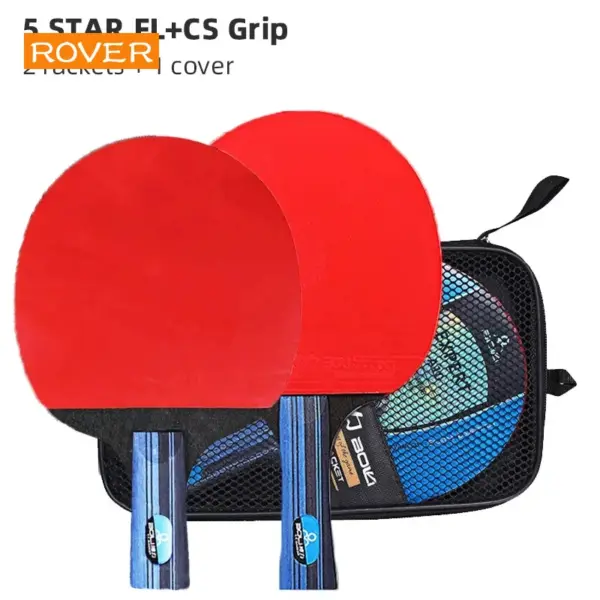 Professional Table Tennis Racket Set with Case - Image 3