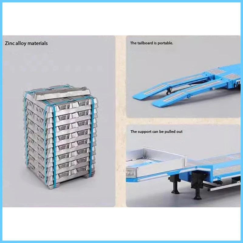 1:64 Flatbed Truck Trailer Diecast Model 3 1:64 Flatbed Truck Trailer Diecast Model - Image 3