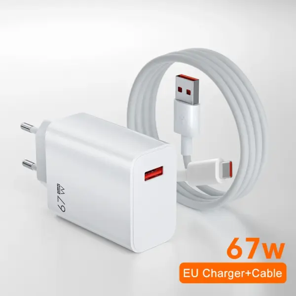 67W USB Super Fast Charger Power Adapter with Type-C Cable - Image 8