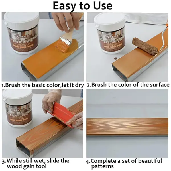 Rubber Wood Grain Texturing Tools Set for DIY Projects - Image 2