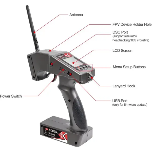 Radiolink RC6GS V3 7-Channel Radio Transmitter - Image 5