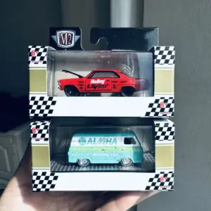 Red Vintage Car Model with Openable Doors