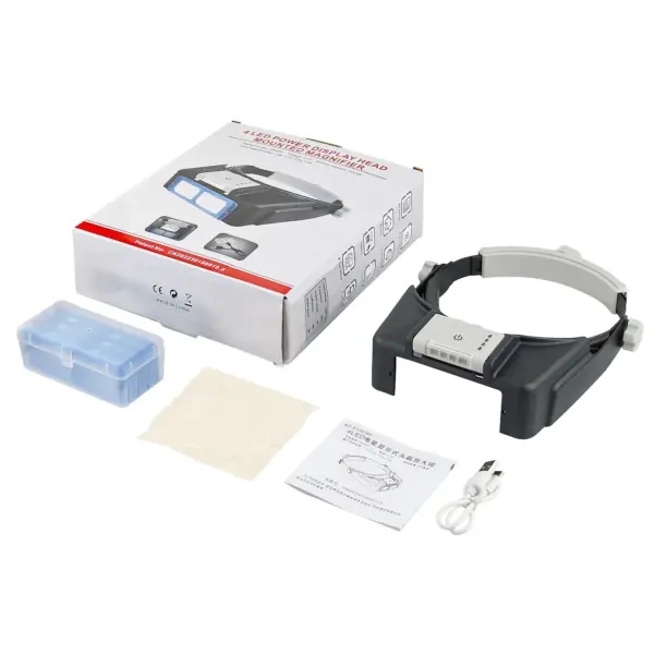 Head Mount LED Magnifier with 4 Loupe Magnifications - Image 5