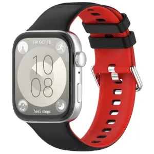 Two-Tone Silicone Strap for HUAWEI Fit 3 19 Sed11290331ab4de388abfc5f3d105da9B
