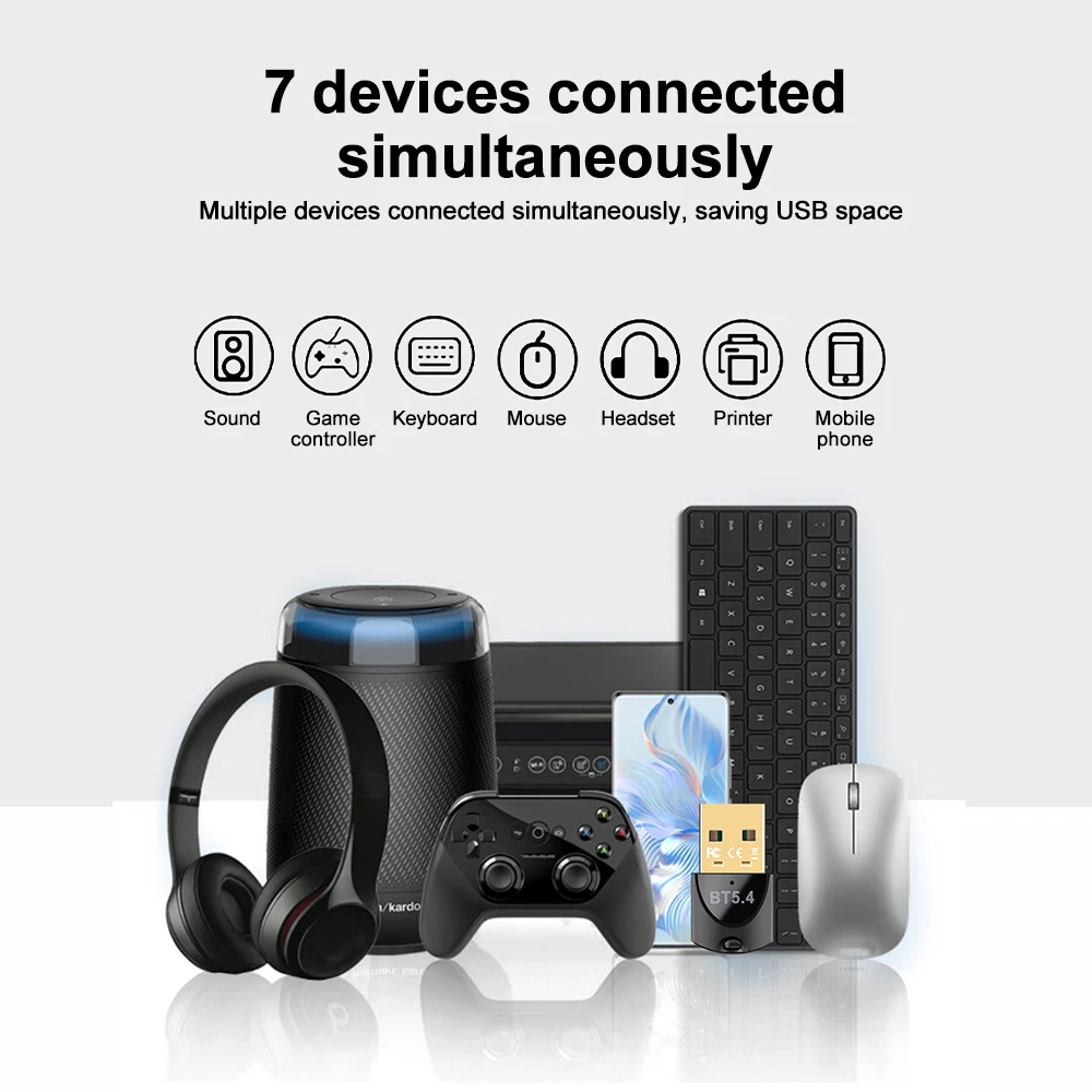 Bluetooth 5.4 USB Adapter for PC 3 Bluetooth 5.4 USB Adapter for PC - Image 3