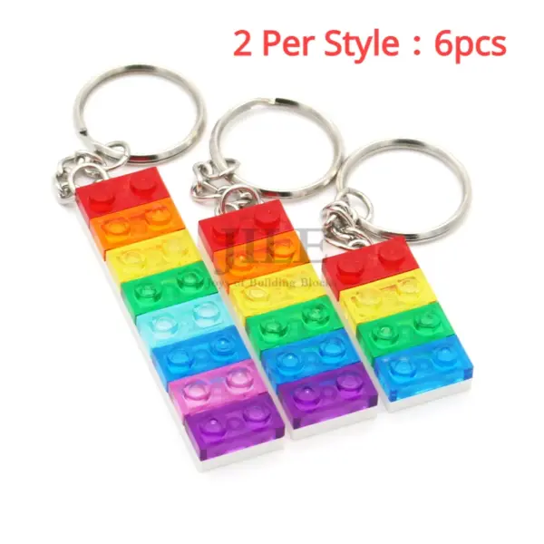 Rainbow Colors DIY Keychain Building Blocks Kit - Image 12