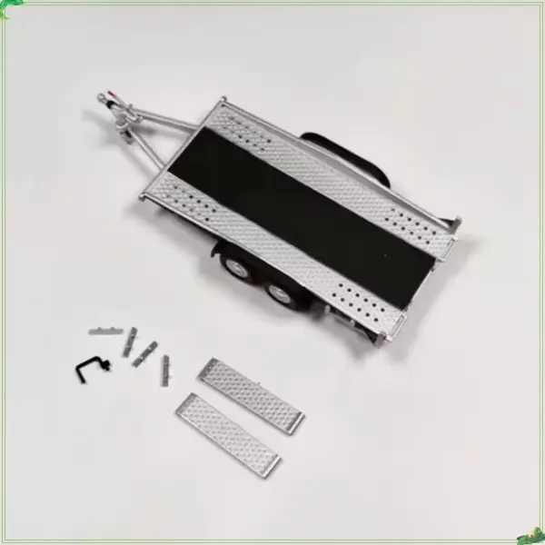 Massdi 1:43 Alloy Flatbed Trailer Model for Display - Image 5