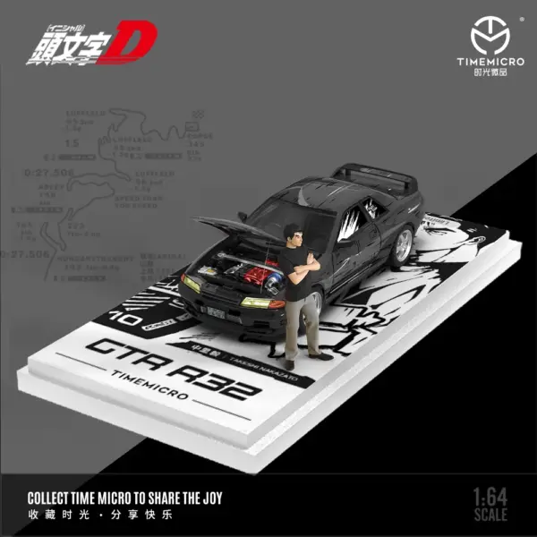TimeMicro1:64 Initial D GTR R32 Diecast Model - Image 3