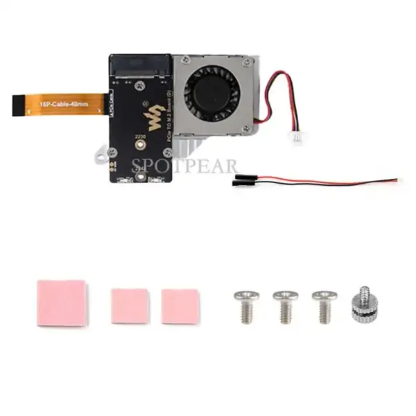 Raspberry Pi 5 PCIe to M.2 SSD Adapter With Cooler - Image 7