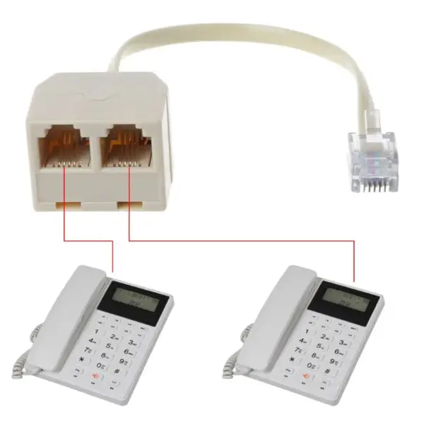 RJ11 Two-Way Telephone Splitter Adapter - Image 2