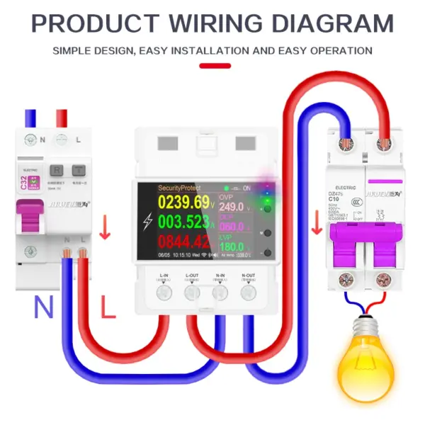 AT4PW SJAMING WiFi Power Energy Meter 100A - Image 3