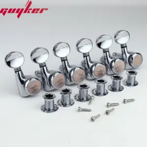 Guyker 6Pcs Chrome Guitar Locking Tuners 1:18 Ratio 8 Sf0aa1a223ddb4acaaa77284851e1fcb3S