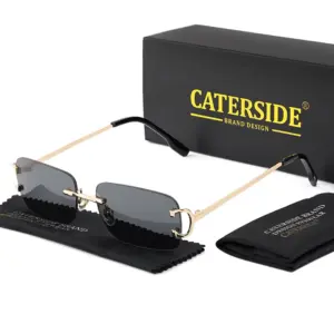 Rectangular Rimless Sun Glasses for Men and Women 36 Sf0e8238778774343add7e5c24b8f0a75D