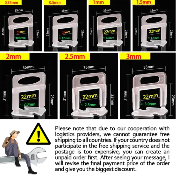 Ceramic Tile Leveling System Clips and Spacers Kit - Image 2