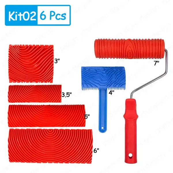 Rubber Wood Grain Texturing Tools Set for DIY Projects - Image 17