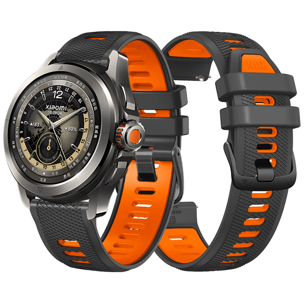 Two-Tone Silicone Strap for Xiaomi Watch S4 11 Two-Tone Silicone Strap for Xiaomi Watch S4 - Image 11