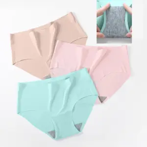 9 Pcs Women's Ice Silk Comfort Briefs 8 Sf25e4f583ae34875aae6711360f1d2671