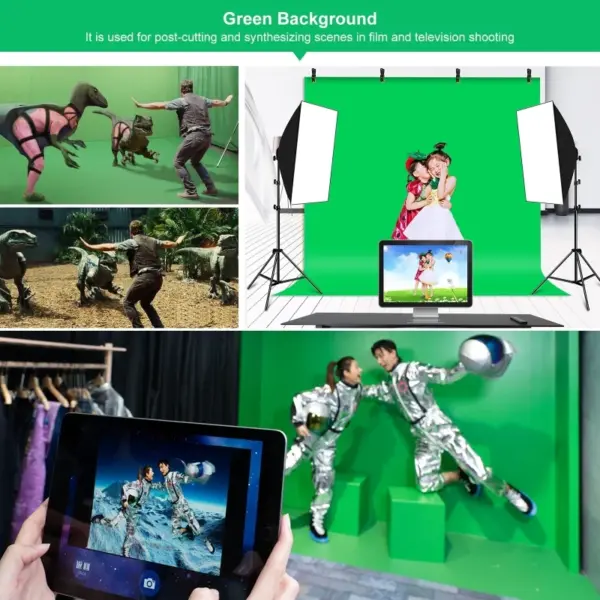 2x2m Green Screen Photo Studio Setup Kit - Image 5