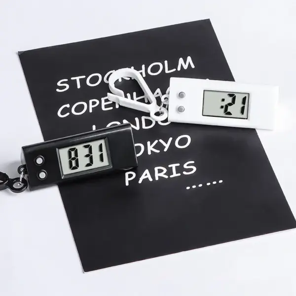 NoEnName_Null Student Digital Clock Keychain D1524GHV - Image 3