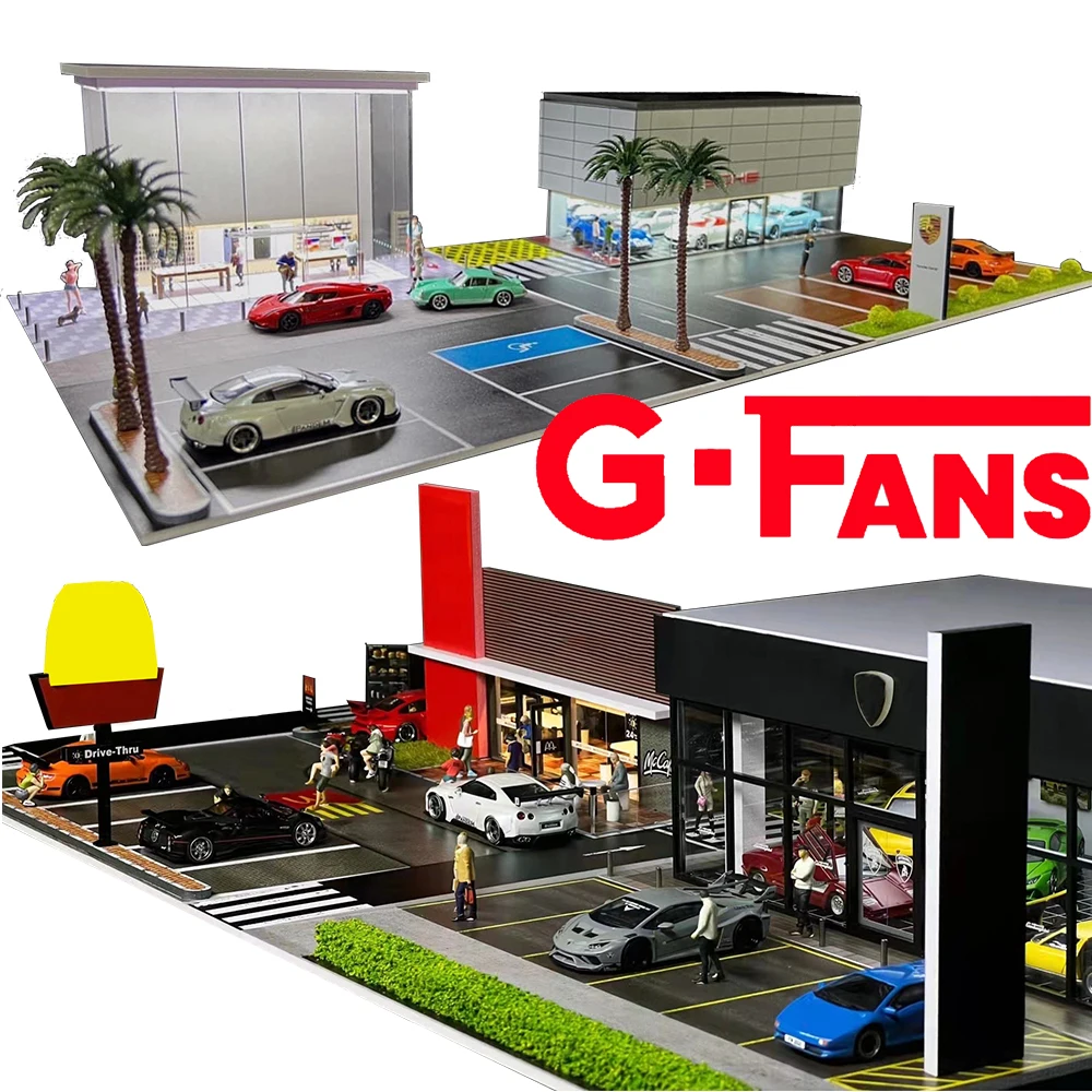 1:64 Scale LED Car Garage Diorama Model 2 1:64 Scale LED Car Garage Diorama Model - Image 2