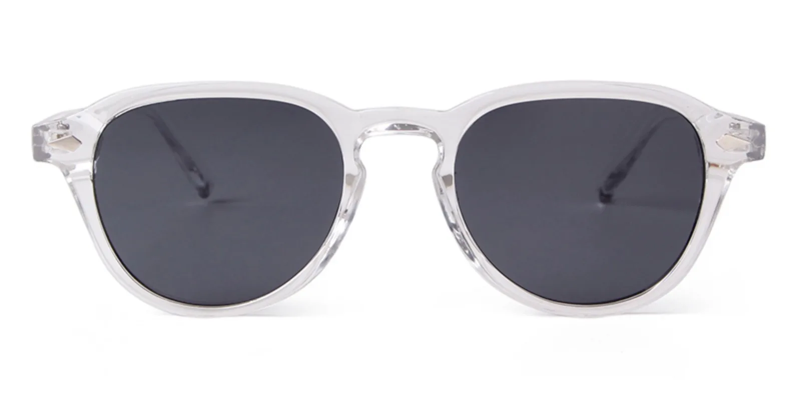 Transparent Rivet Round Sunglasses for Women Men 12 Transparent Rivet Round Sunglasses for Women Men - Image 12