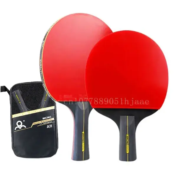 Professional Table Tennis Racket Set with Case - Image 7