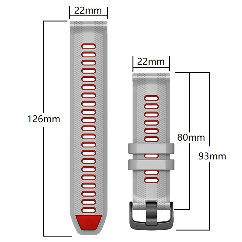 22mm Silicone Watch Strap for Garmin Models 6 22mm Silicone Watch Strap for Garmin Models - Image 6