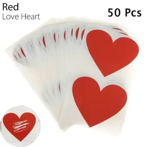 50 Pcs Gold & Silver Love Heart & Pentagram Scratch Stickers 21 Sf724f046b2ba4e3696eaf51b26a6b8ce1