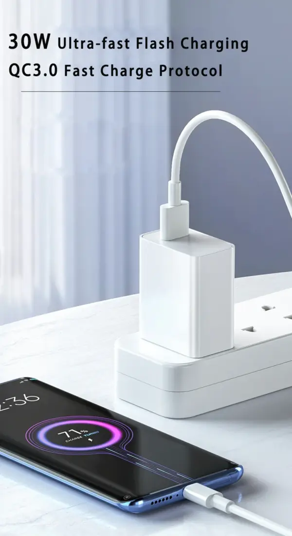 Xiaomi 33W Turbo Fast Charger and Type C Cable - Image 2