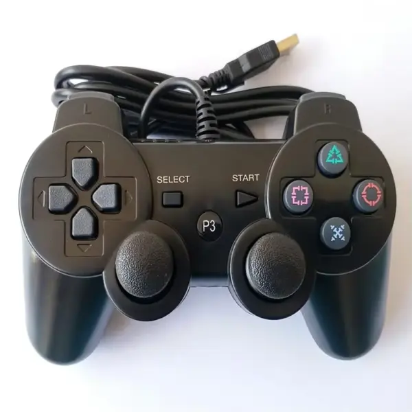 Wired Black Controller for PS3 and PC - Image 2