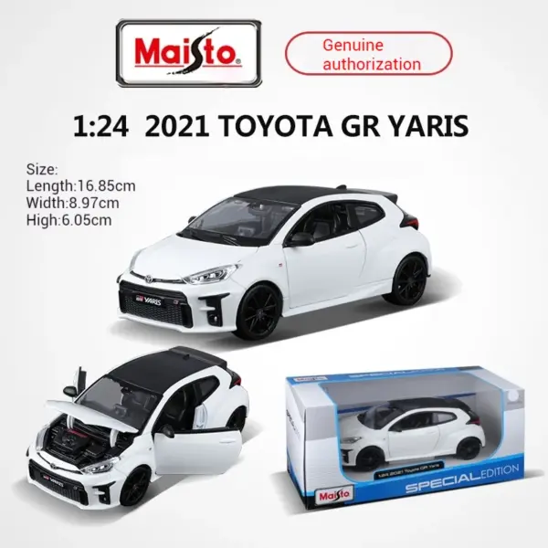 Maisto 1:24 Toyota Yaris Diecast Alloy Model - Image 8