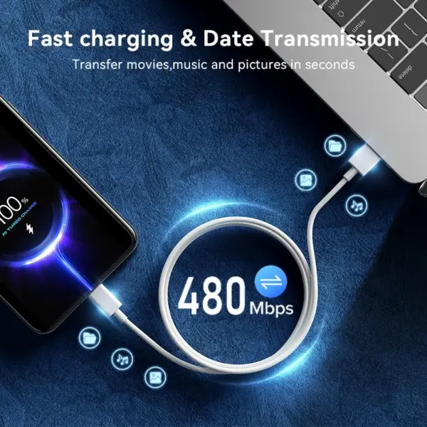 Fast Charging USB C Cable for Xiaomi Mi 13 Pro and Realme POCO 12 Turbo - Image 4