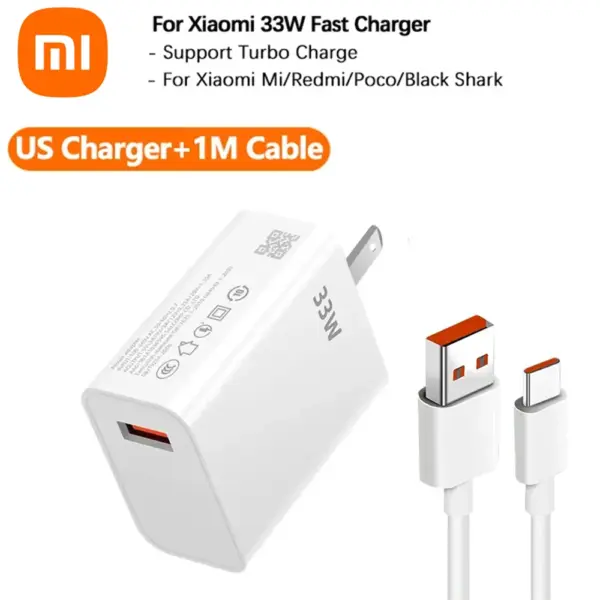 Xiaomi 33W USB Fast Charger with Type C Cable - Image 8