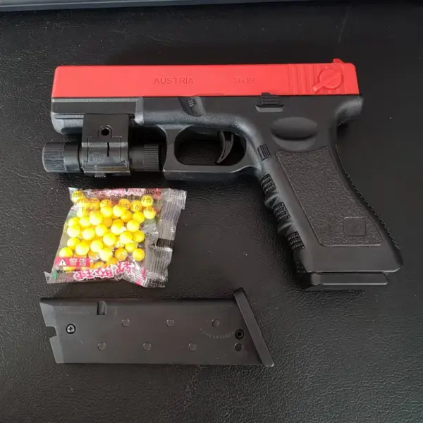 Manual G17 Toy Gun with Laser Soft Bullet - Image 7