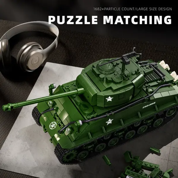 WW2 M4 Sherman Tank Building Blocks Set - Image 3