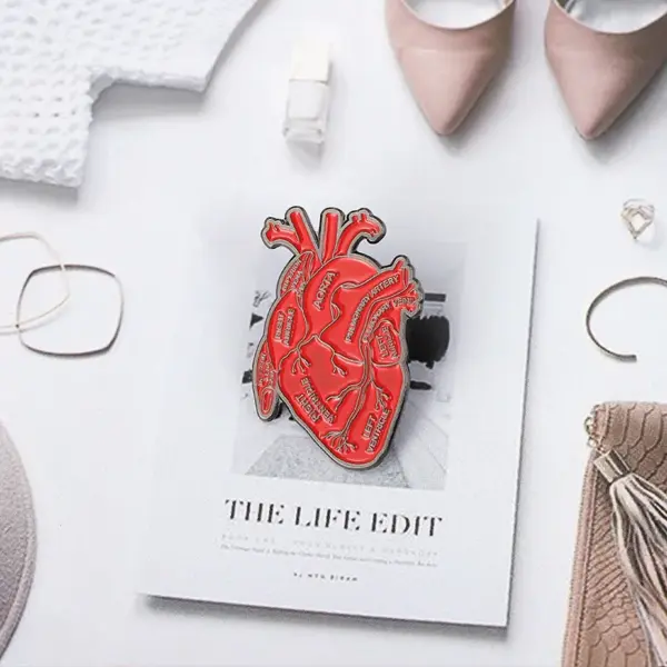 Heart Liver Lung Brain Enamel Pins for Medical Enthusiasts - Image 4