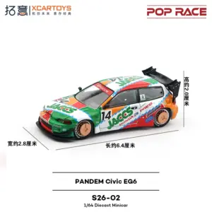 POPRACE 1:64 Civic EG6-JACCS Diecast Model 6 Sf955affd785143cb8653b5b0ffd6bcban