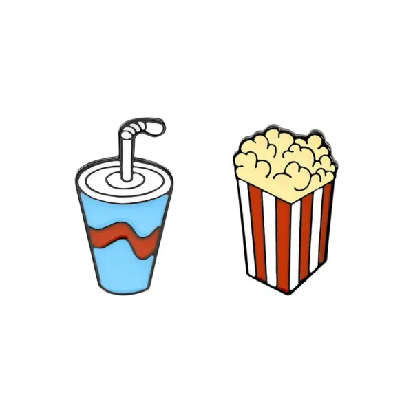 Custom Enamel Pins - Chocolate, Soda, Popcorn - Image 7