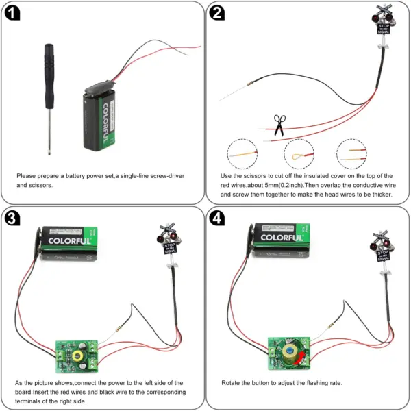 N Scale Railroad Crossing Signal with Circuit Board - Image 6